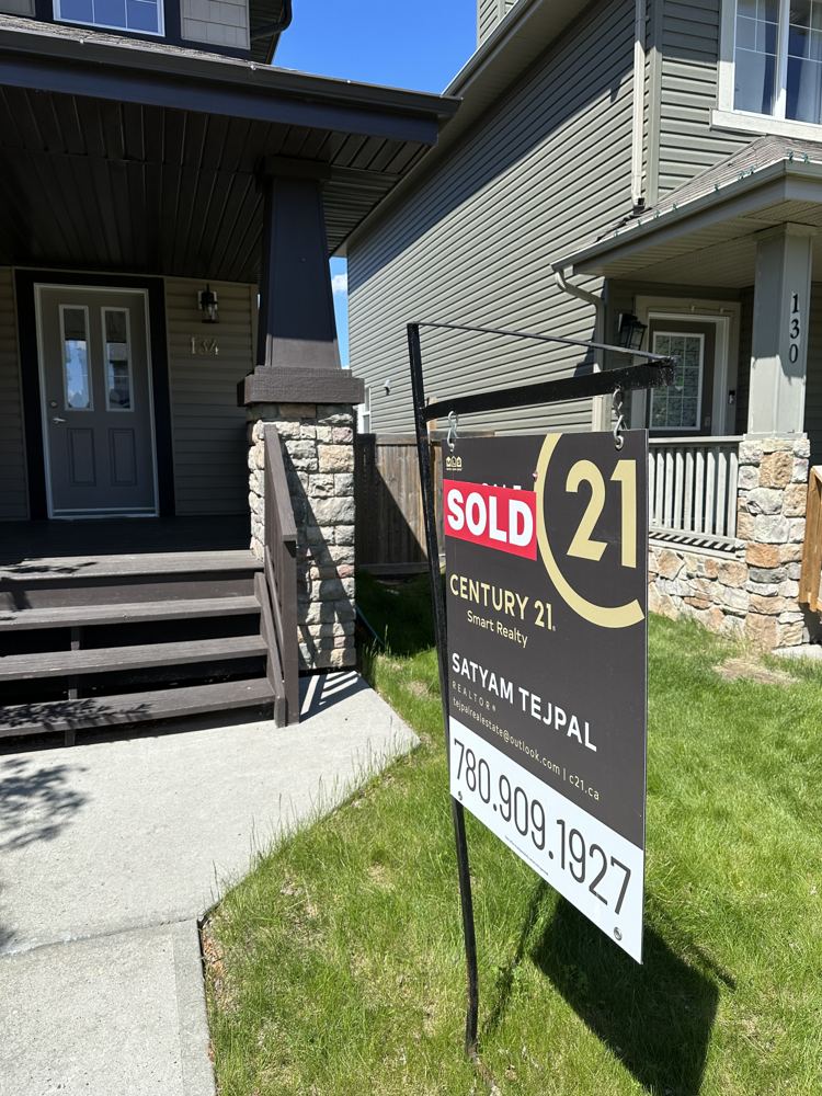 Sold sign: 134 63 St, Edmonton